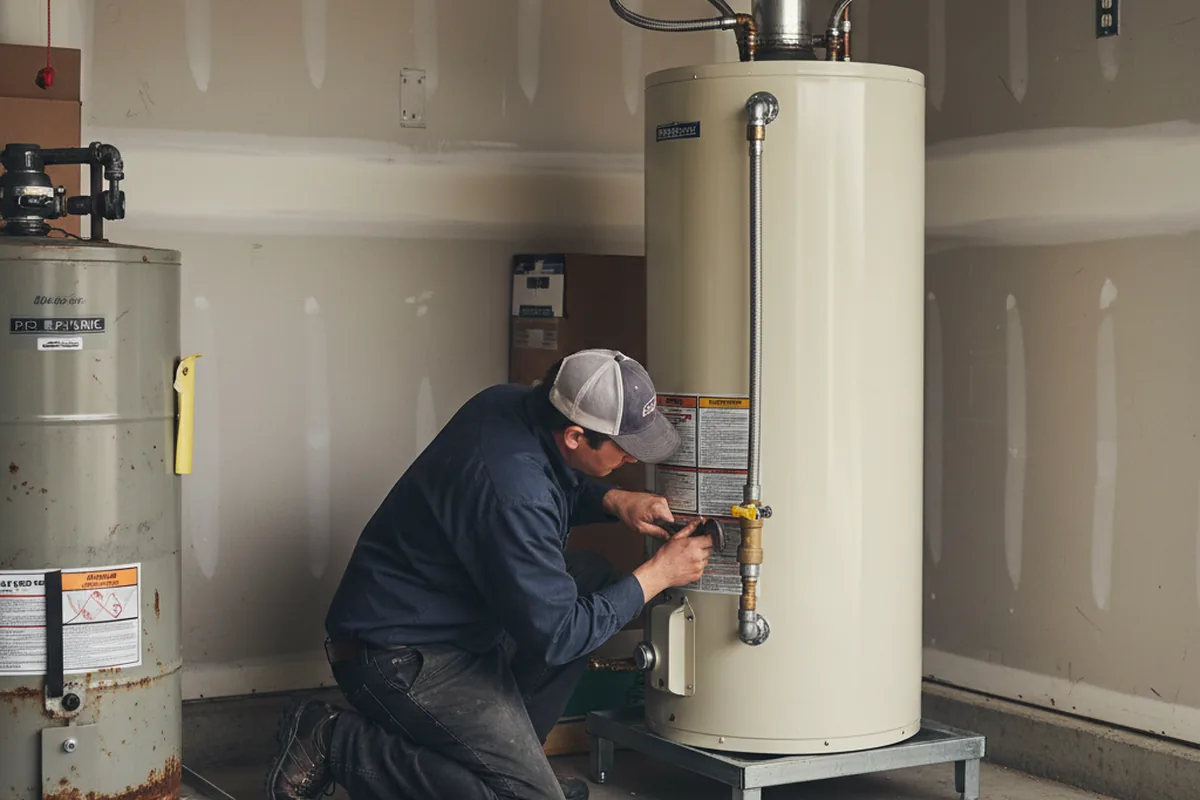 Water heater and shutoff valve replacement in Roseville